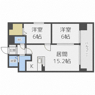 FLAT-T/G(2LDK/4階)の間取り写真