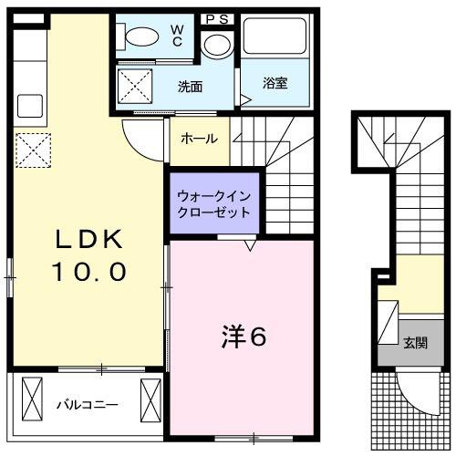 エル・グランツ正雀(1LDK/2階)の間取り写真