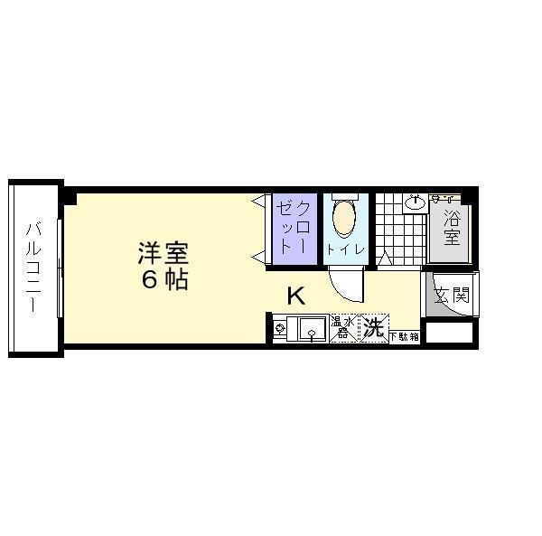 東雲ビーハイブ(1K/2階)の間取り写真