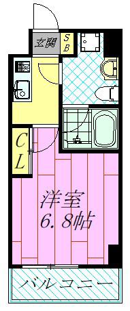BPRレジデンス南行徳(1K/2階)の間取り写真