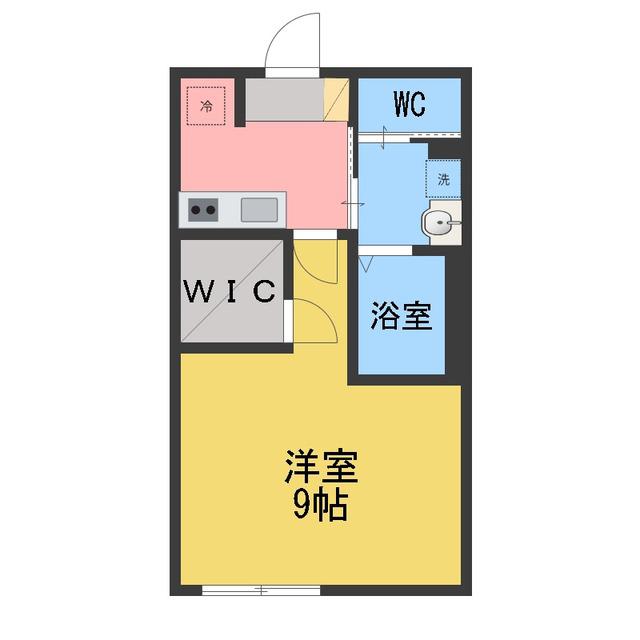FELICE相模原(1K/1階)の間取り写真