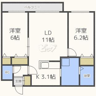 AILE PARK(2LDK/4階)の間取り写真