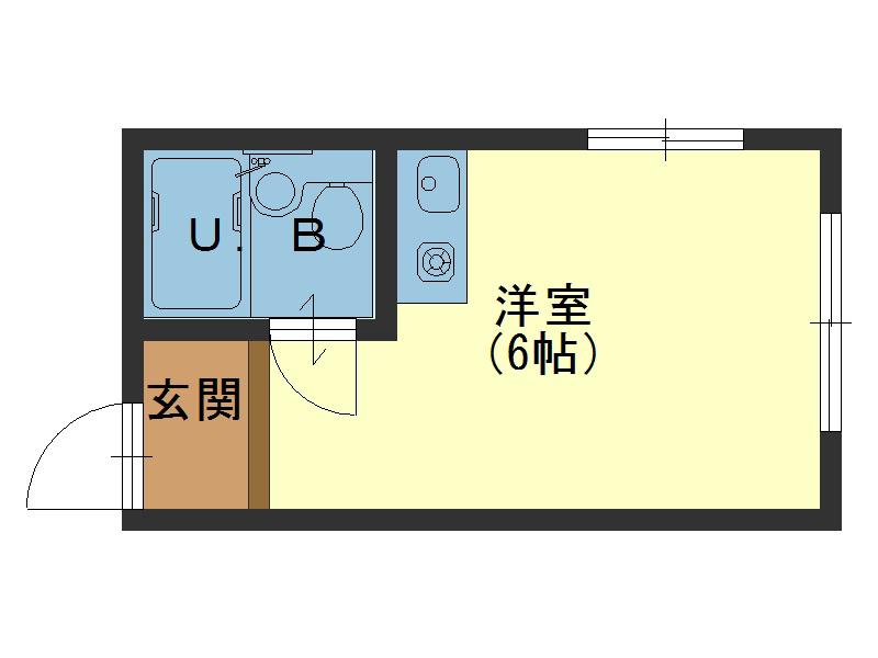 シュライン玉造(ワンルーム/3階)の間取り写真