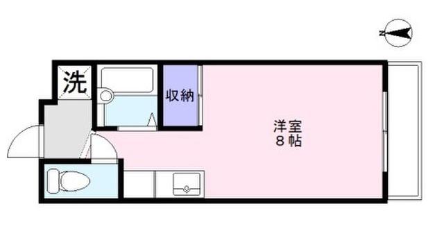 北陸鉄道石川線 野々市工大前駅 徒歩12分 3階建 築31年(ワンルーム/3階)の間取り写真