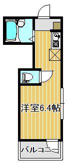 MELDIA新川崎B(ワンルーム/2階)の間取り写真
