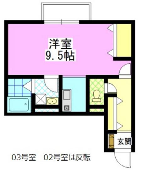 ニダンジュ(1K/1階)の間取り写真