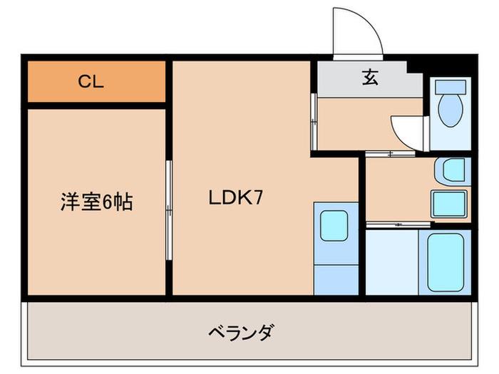 マ二-フィーコ&アルファ(1LDK/4階)の間取り写真