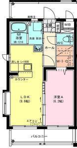ヴィオッティ(1LDK/4階)の間取り写真