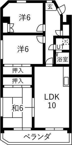 ファミール鈴木(3LDK/3階)の間取り写真
