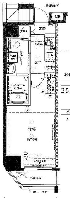 クレヴィスタ中板橋(1K/3階)の間取り写真