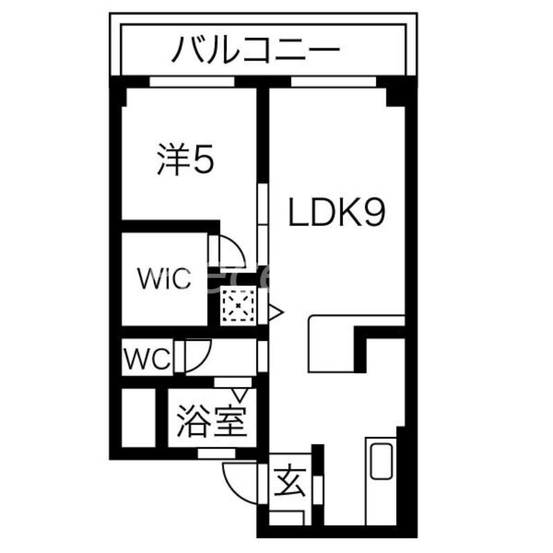 三恵ガーデンハイツ(1LDK/5階)の間取り写真