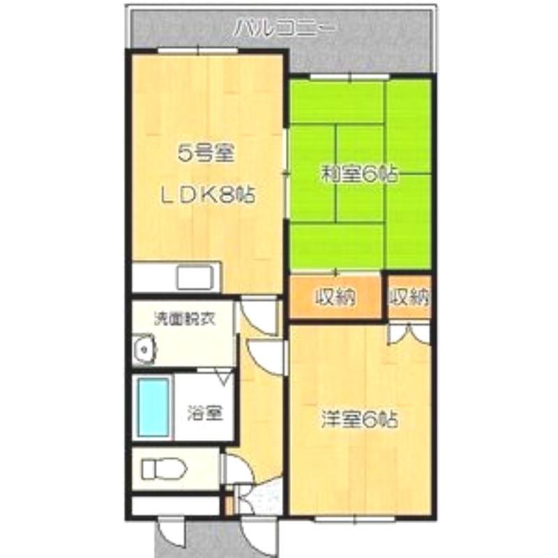 コンツェルト西宮の沢(2LDK/3階)の間取り写真