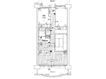 ジェネラス開運橋(3LDK/15階)の間取り写真