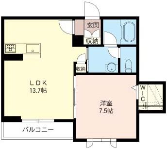 クオレアージュ(1LDK/2階)の間取り写真