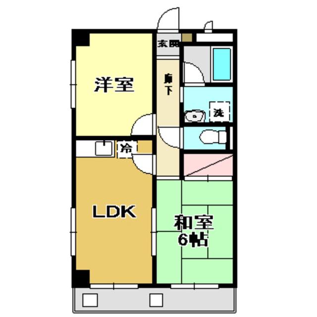 グランリーオ(2LDK/3階)の間取り写真