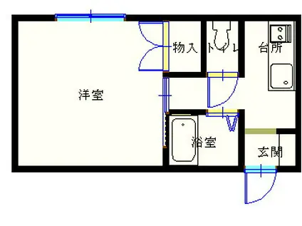セピアタウン(1K/1階)の間取り写真