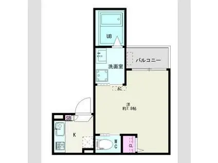 JACK KOFUKASAKUI(1K/1階)の間取り写真