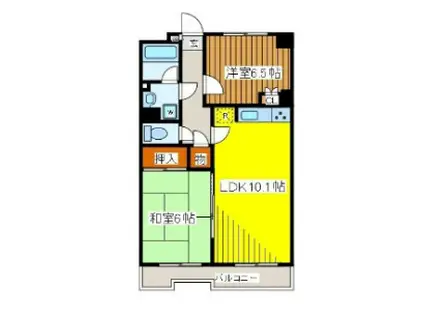 ローズマンション白糸台第3(2LDK/3階)の間取り写真