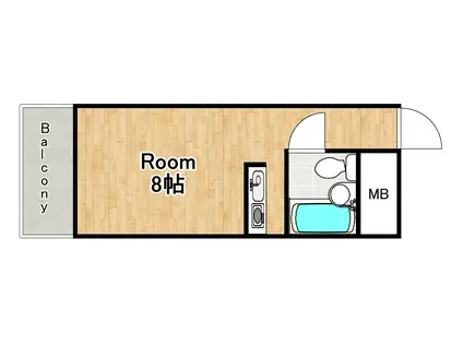 メゾンアクティー(ワンルーム/6階)の間取り写真