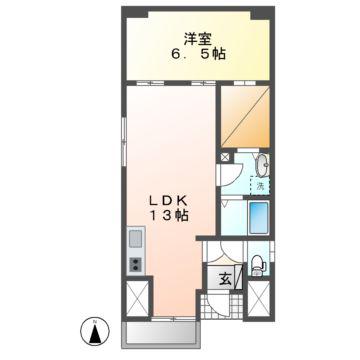 パークレジデンス丸の内駅前(1LDK/8階)の間取り写真