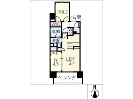 ローレルアイ名駅東(2LDK/2階)の間取り写真