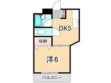 寺田マンション(1DK/1階)の間取り写真