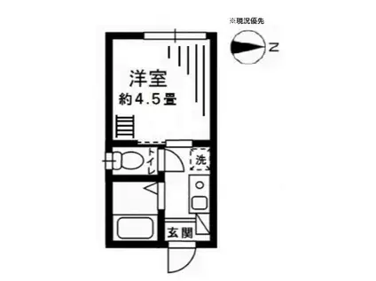 グローリア菊名(1K/1階)の間取り写真