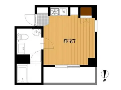 グランディールフタバ(ワンルーム/4階)の間取り写真