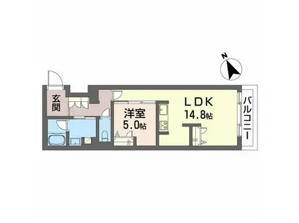 シャーメゾン桜ステージ(1LDK/3階)の間取り写真