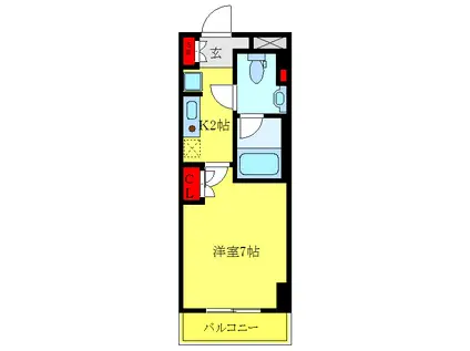 パークアクシス板橋本町弐番館(1K/4階)の間取り写真