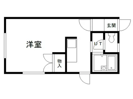 アロハ奥野(1K/1階)の間取り写真