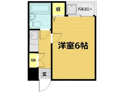 マンションTATSUMIYA(1K/3階)の間取り写真