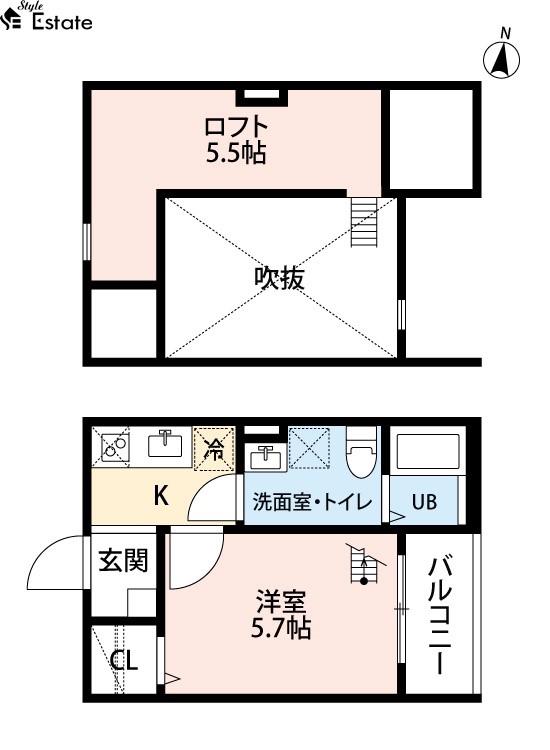 PASTOSO K (1SK/1階)の間取り写真
