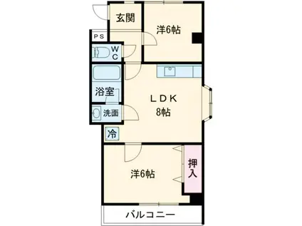 NASU21(2LDK/4階)の間取り写真