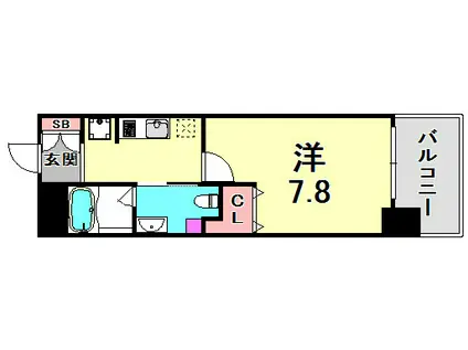OTOWA神戸元町(1K/7階)の間取り写真