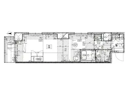 エストゥルースプラス三ノ輪(ワンルーム/4階)の間取り写真