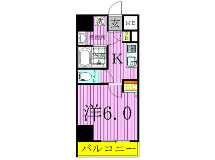 ラフィスタ大師前3(1K/3階)の間取り写真