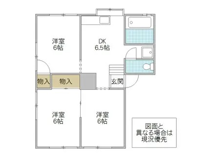 ヤマショウハイツ(3DK/1階)の間取り写真