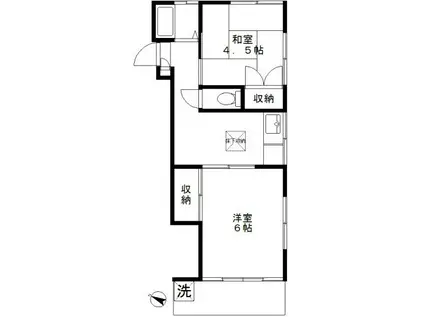 池上スカイハウス(2DK/1階)の間取り写真