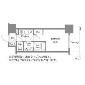 エスリード大阪フェリス(1K/7階)の間取り写真