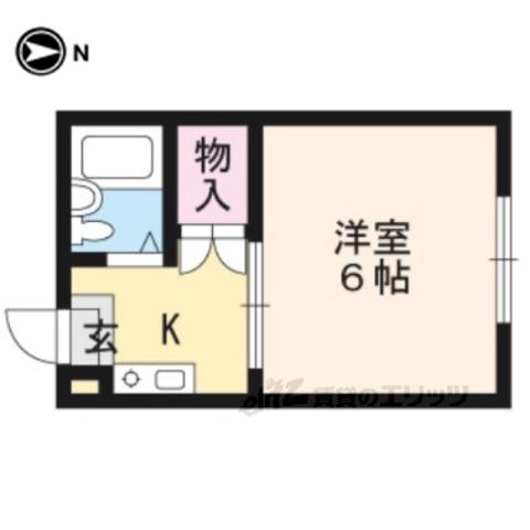 ハイツともえ(1K/1階)の間取り写真