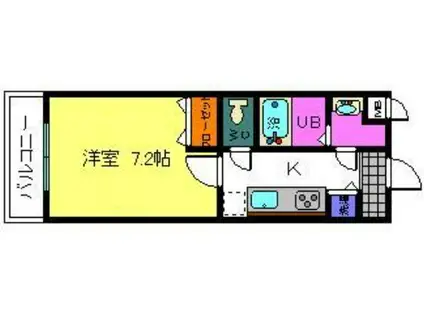 シャルマン須磨海浜公園(1K/3階)の間取り写真