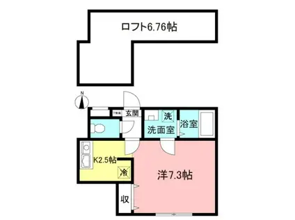 ラ・プリマベーラ南町田(1K/1階)の間取り写真