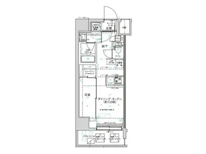 スパシエ新板橋(1DK/7階)の間取り写真