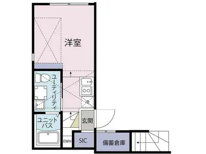 BEL FIORE SANCHA(ワンルーム/1階)の間取り写真