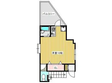 ラフォーレII(ワンルーム/5階)の間取り写真