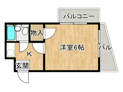 クリーンハイツ(1K/5階)の間取り写真