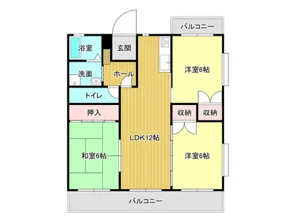 ルミエールJ(3LDK/2階)の間取り写真