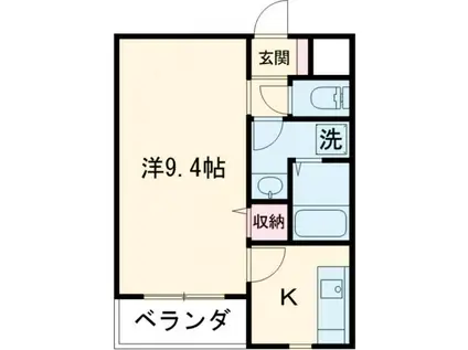 アクティオン薬園町(1K/1階)の間取り写真