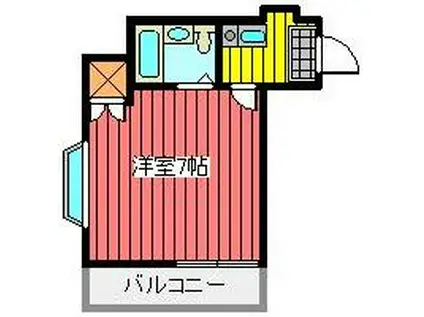 進正飯塚コーポ(1K/1階)の間取り写真